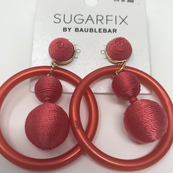 Sugarfix by Baublebar Coral Hoop & Dangle Earrings - Picture 3 of 4